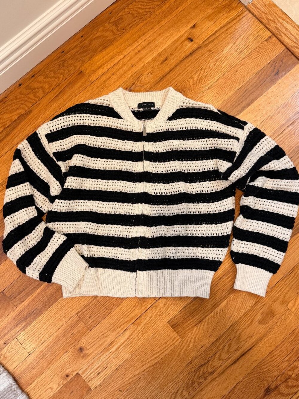 Striped Sweater Coat